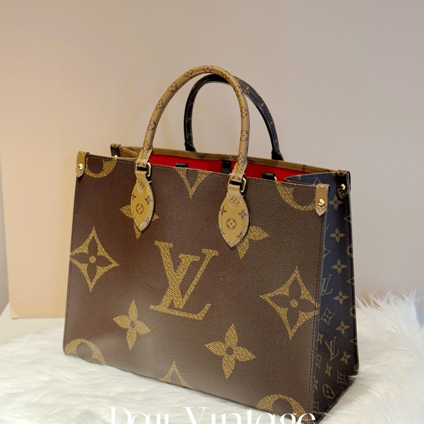 大吉中古/lv路易威登老花拼色onthego中号单肩包