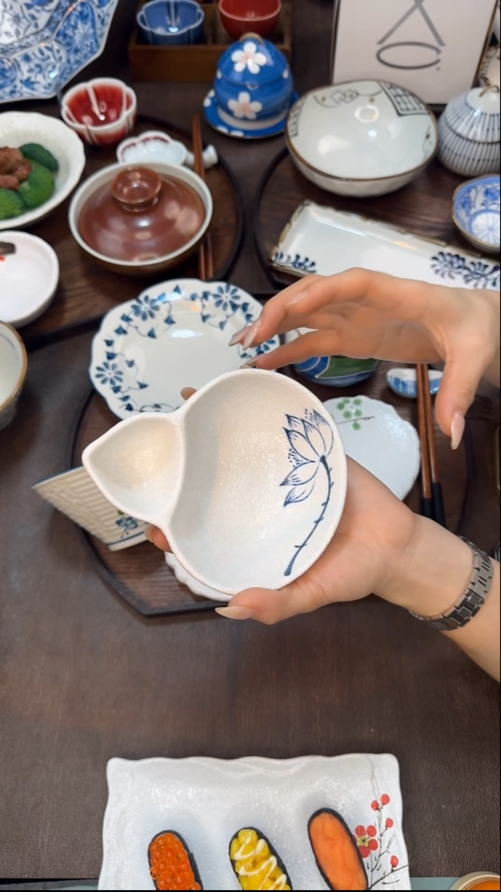 瓷开播福利（雪莲）葫芦碗