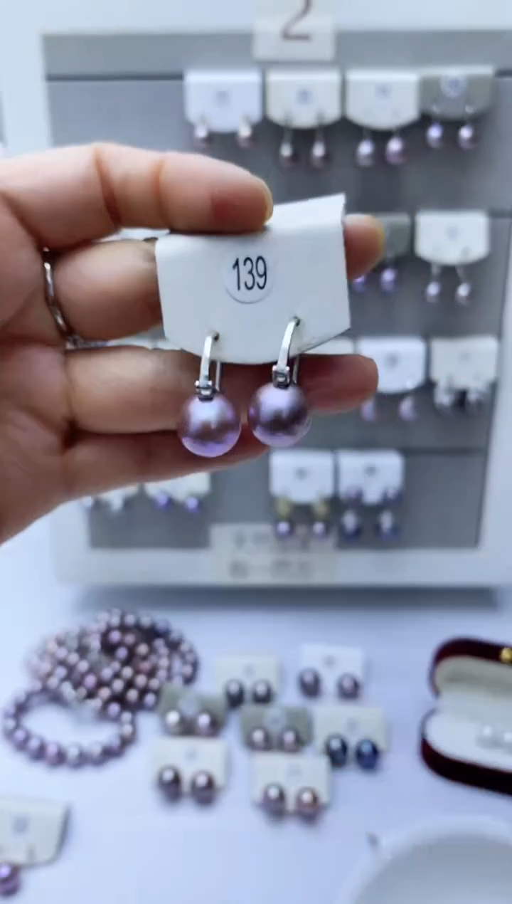 【闪购商品】淡水珍珠耳饰银S925镶嵌139