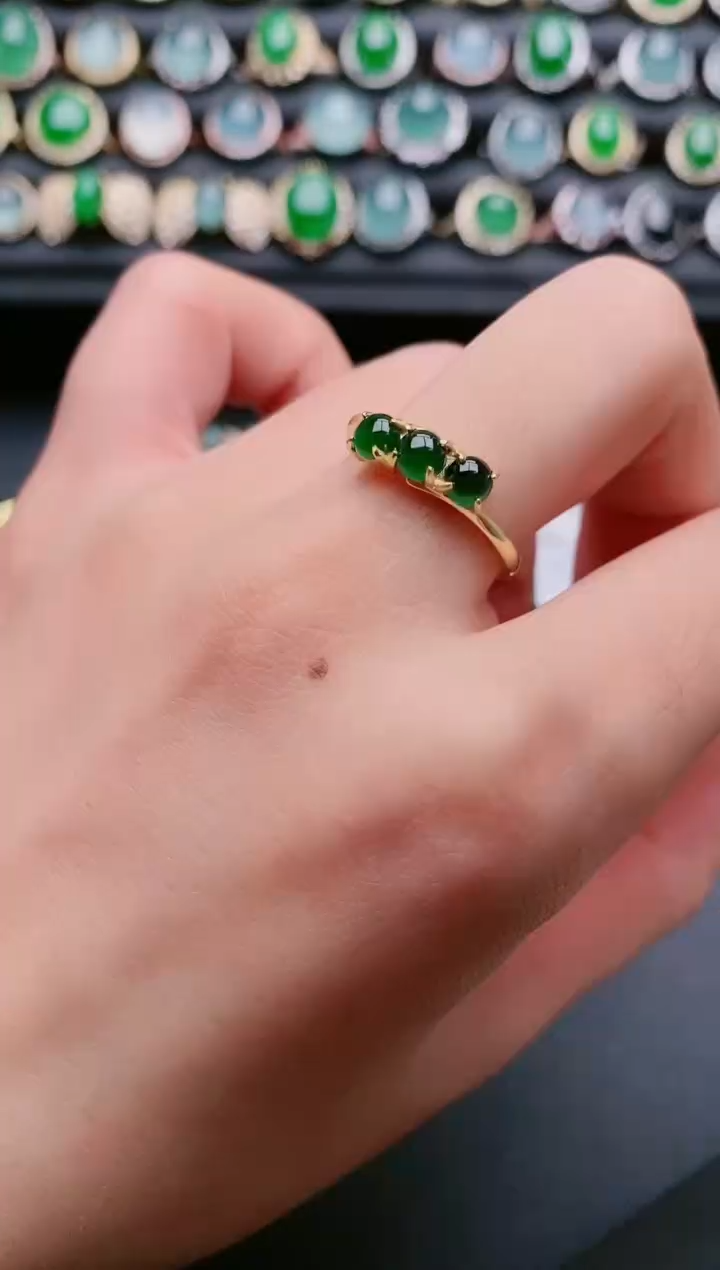 【闪购商品】翡翠戒指银S925镶嵌1111111