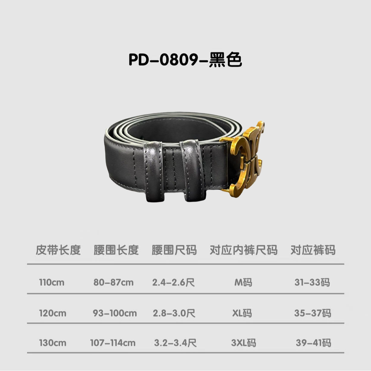 【佐伊甄选】GQ-0809-黑色-120（预）轻奢女士时尚潮流休闲通勤腰带