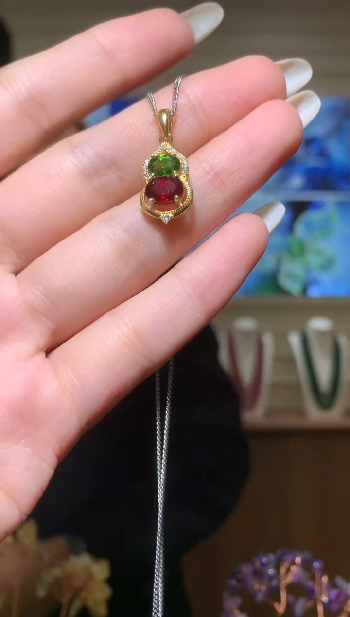 吊坠(赠链)银S925镶嵌石榴石【宝石世家严选】