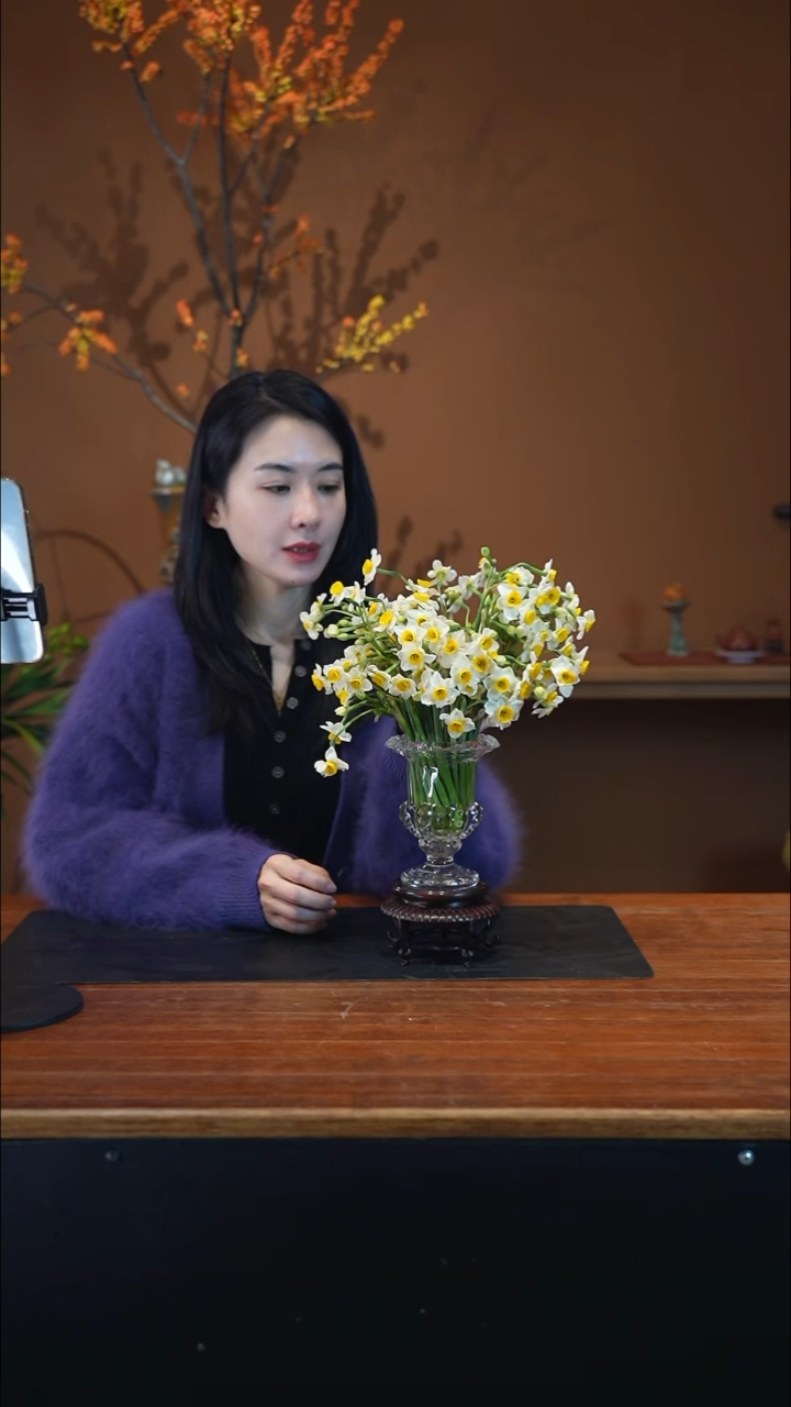 全部花朵水仙花高脚盆景盆景盆景