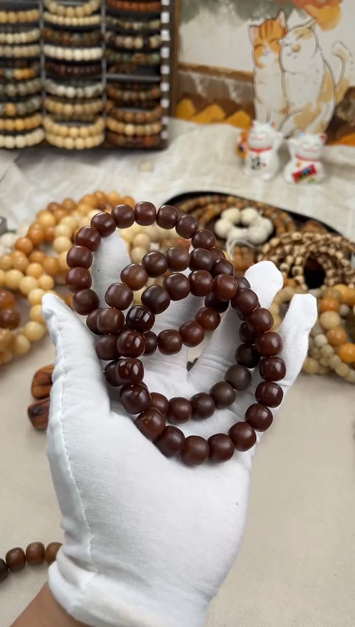 菩提根/象牙果手串a449卡13 干磨德芙