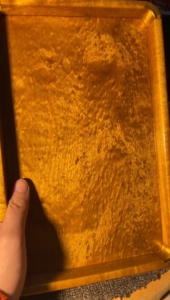 【闪购商品】金丝楠木艺金丝楠文承盘F49