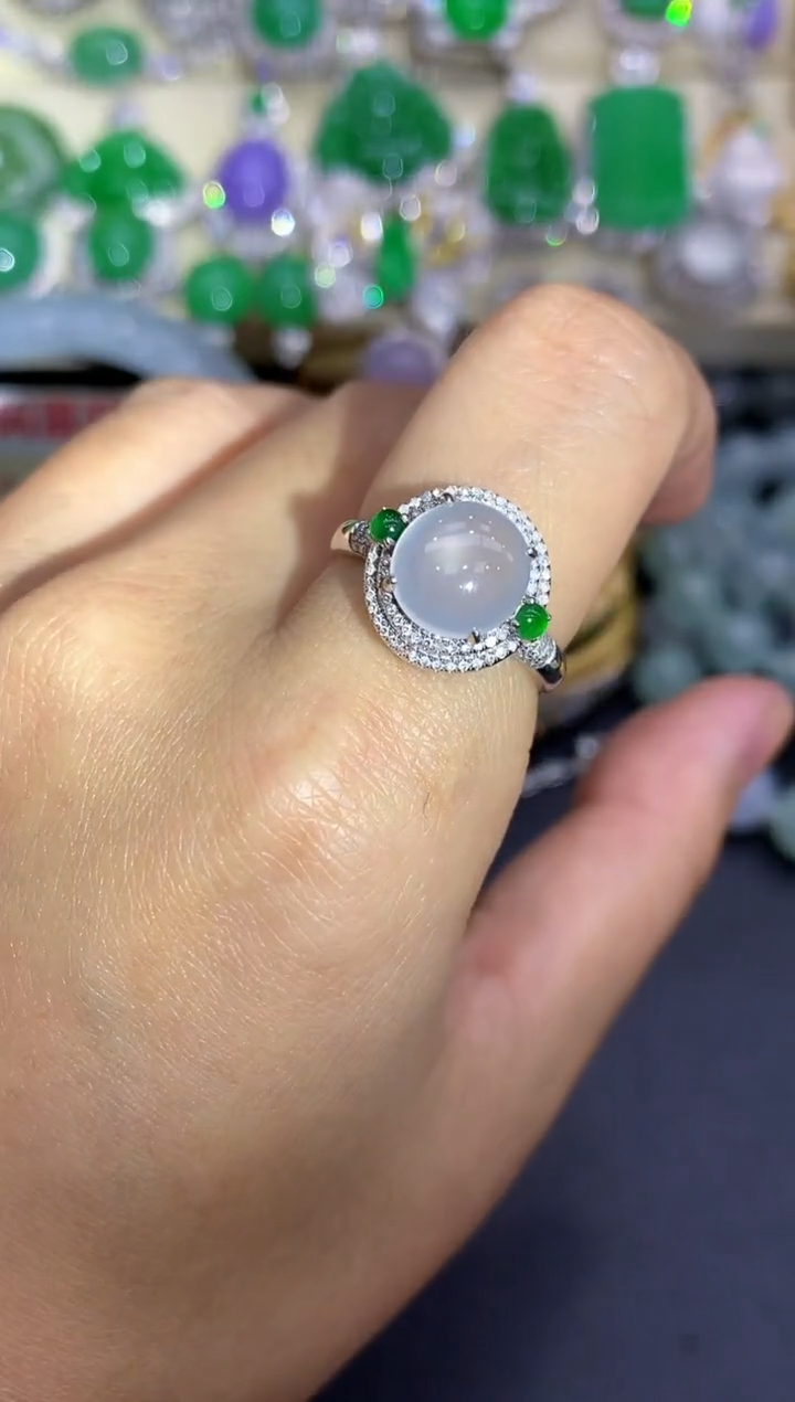 18K金镶嵌戒指翡翠324-中国好珍宝