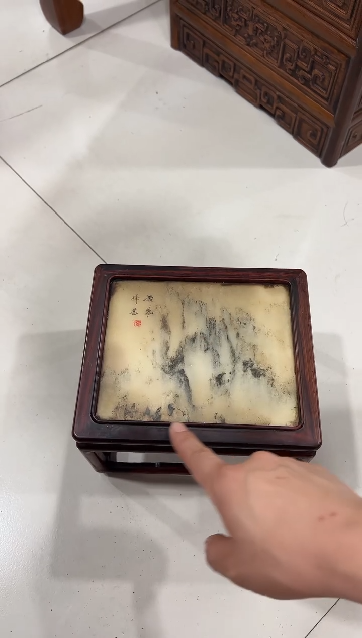 木云石顶板长方形花架
