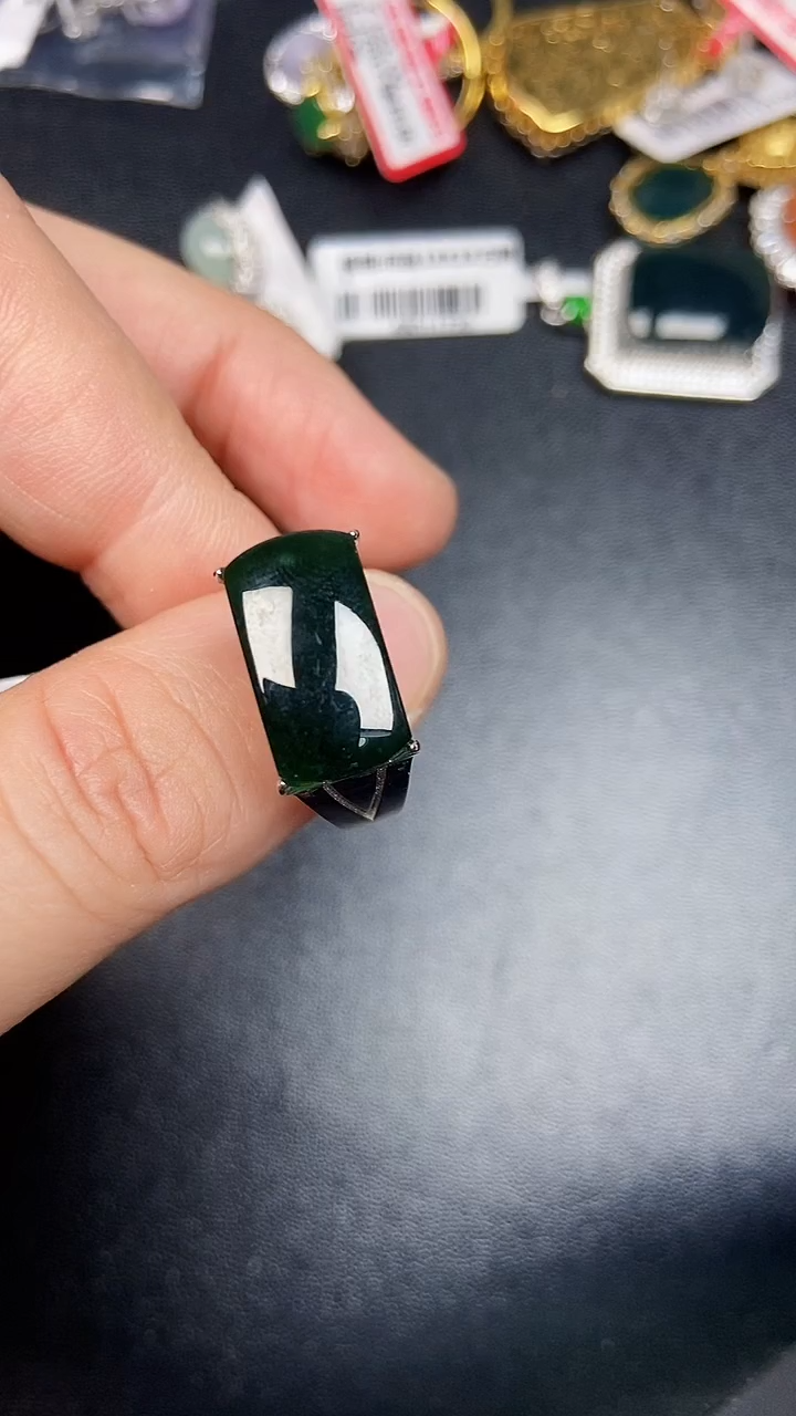 银S925镶嵌戒指翡翠1620