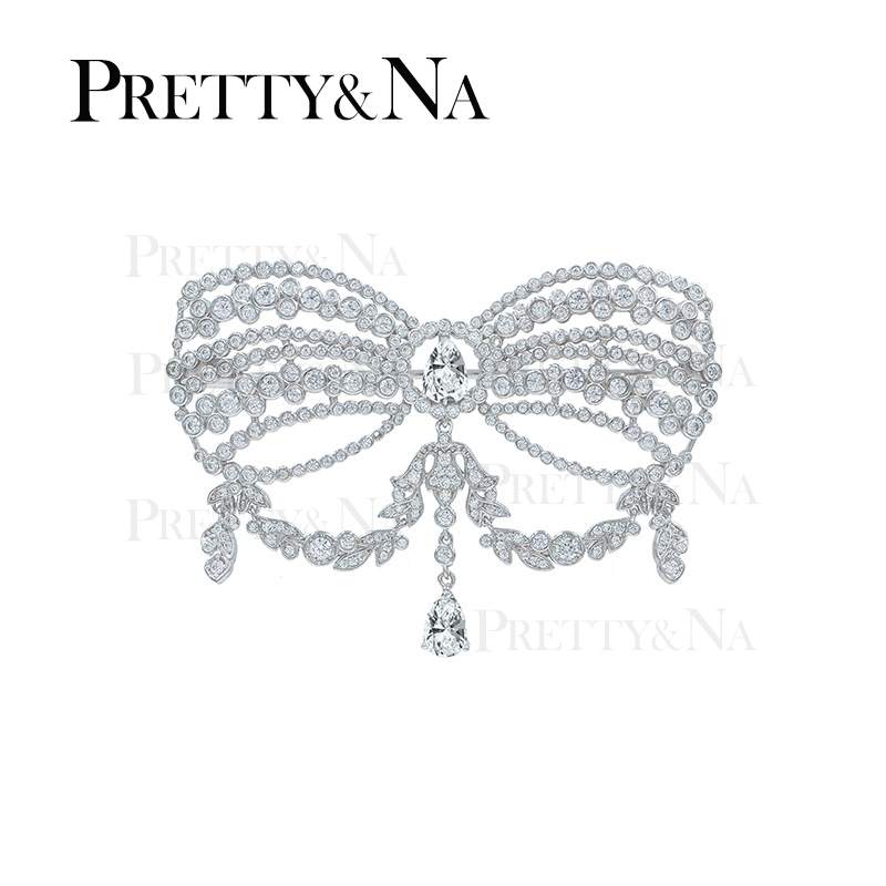 925银胸针 银胸针气质公主轻奢时尚小众设计师优雅满钻银色设计感