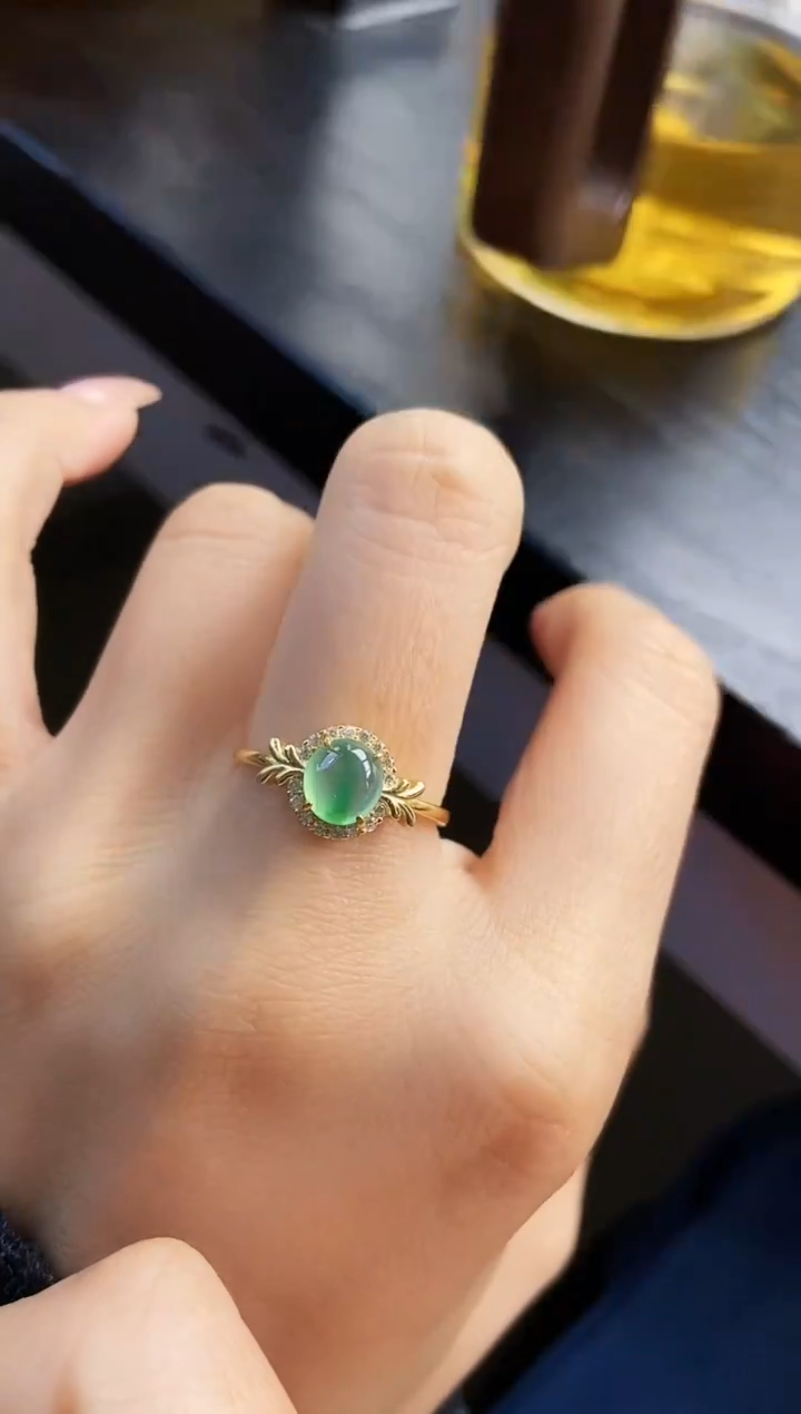 银S925镶嵌戒指翡翠12