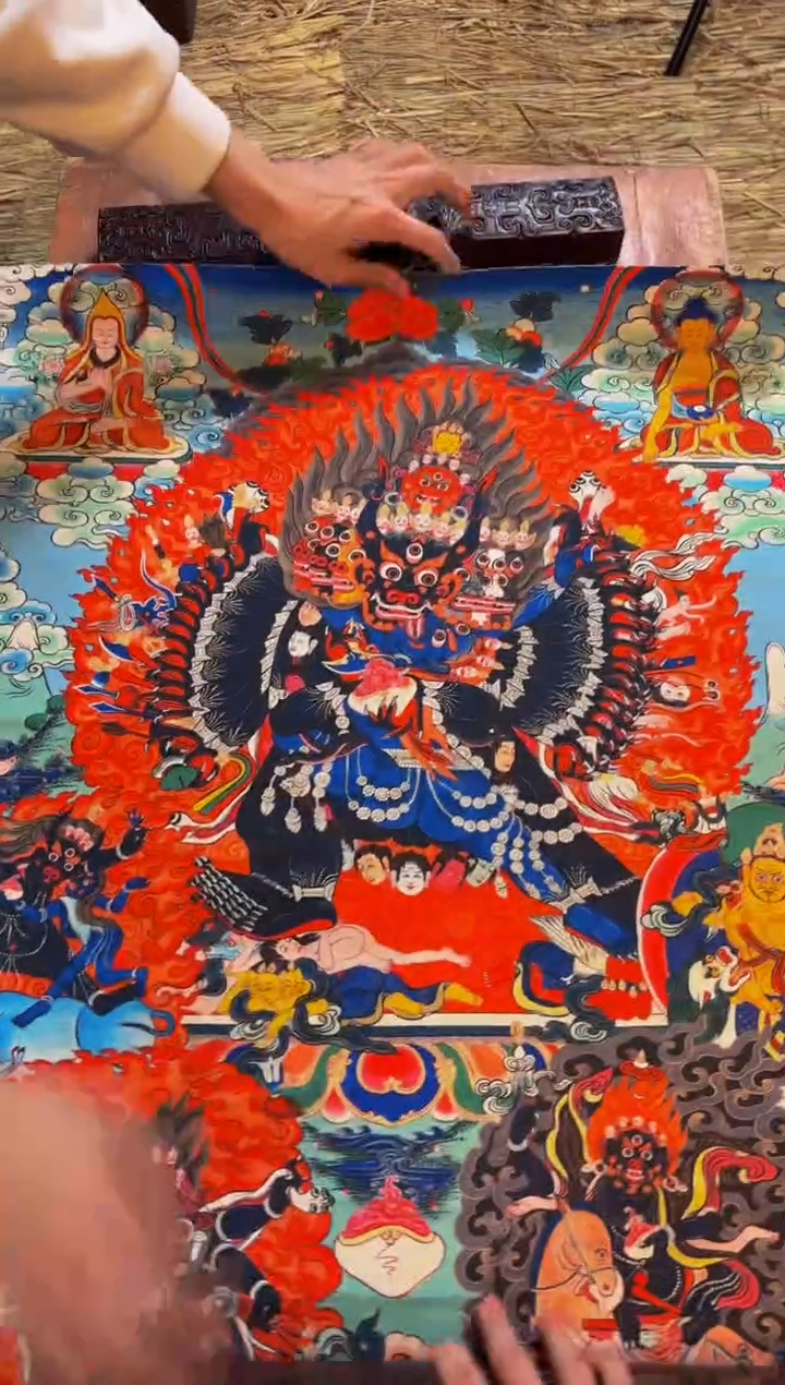 装裱画精品手绘唐卡链接--A