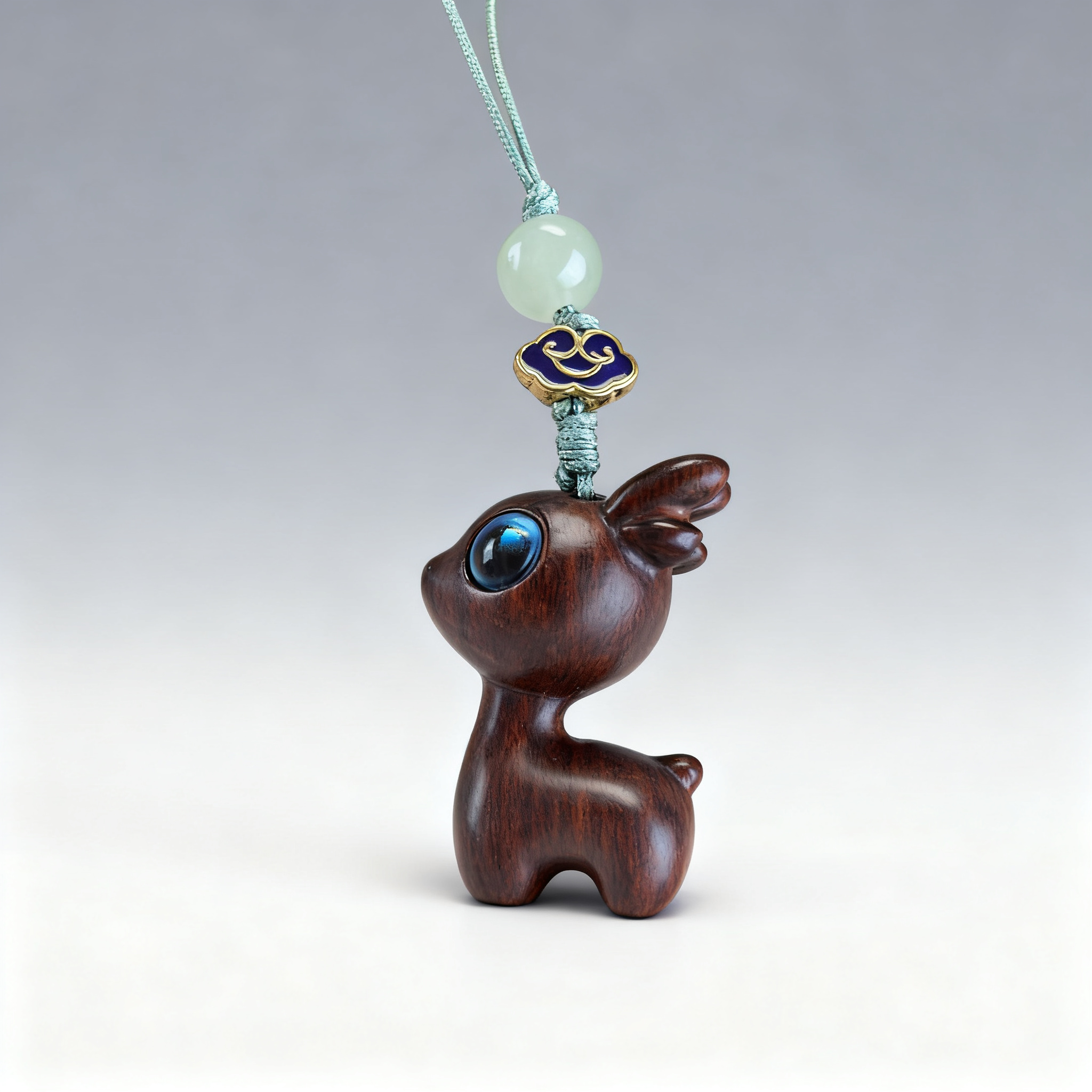 指尖木艺-小鹿钥匙手机挂