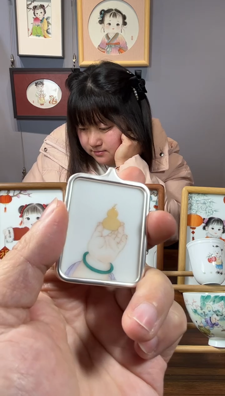 景德镇手绘珐琅彩童趣