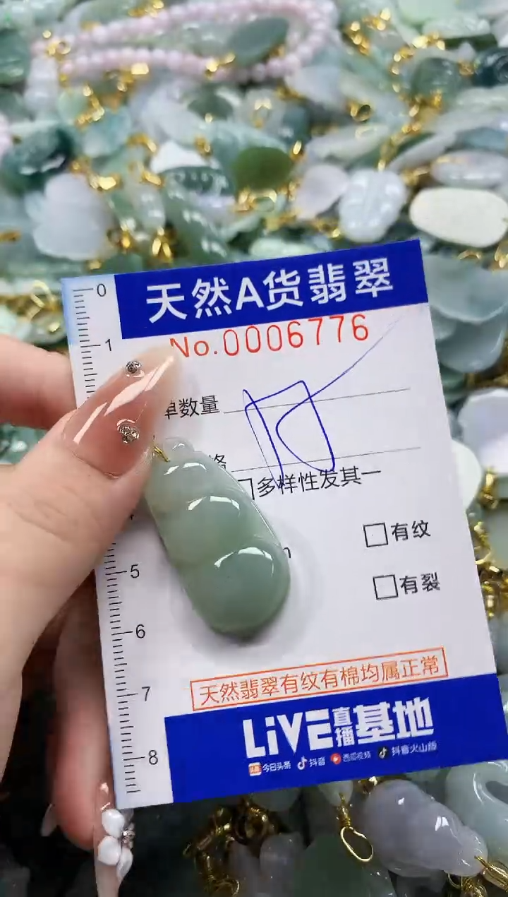 颈饰未镶嵌翡翠林****士天然A货翡翠