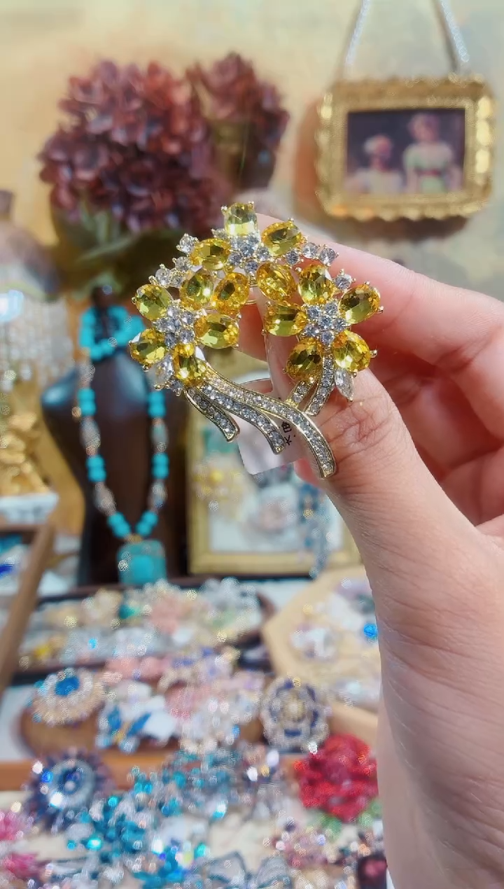 合成立方氧化锆铜合金黄色花束