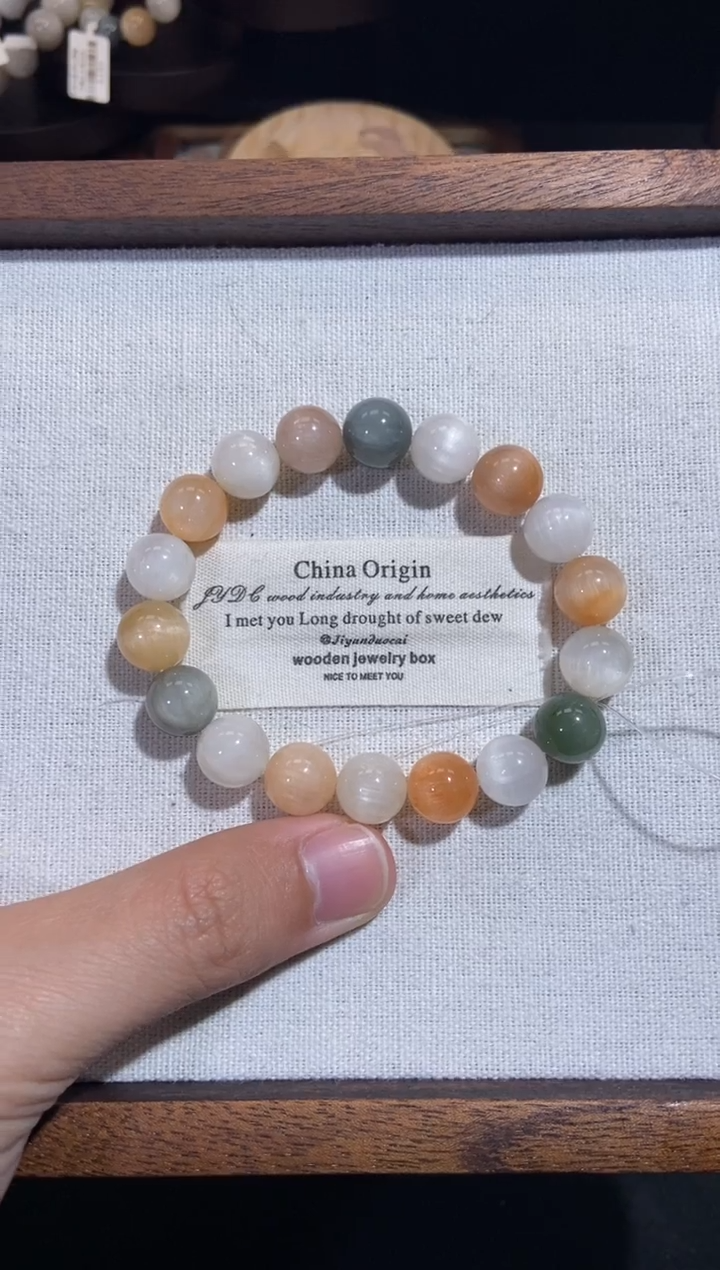 未镶嵌手串水晶12号链接-10咪+ 兔毛水晶手串