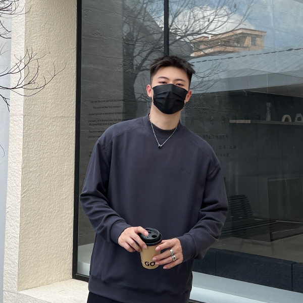 2025新款原创ins潮流男装上衣休闲长袖秋冬季T恤圆领男款男士卫衣