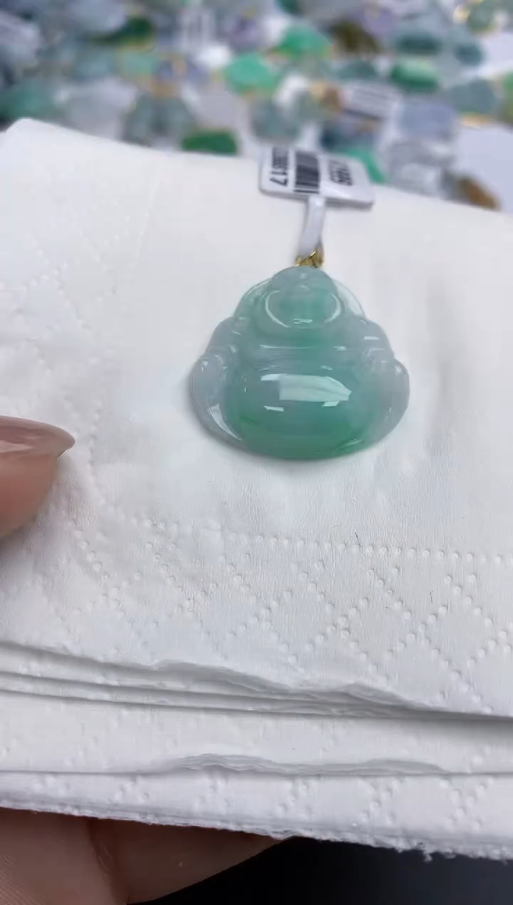 【闪购商品】翡翠颈饰18K金镶嵌天然缅甸翡翠A货