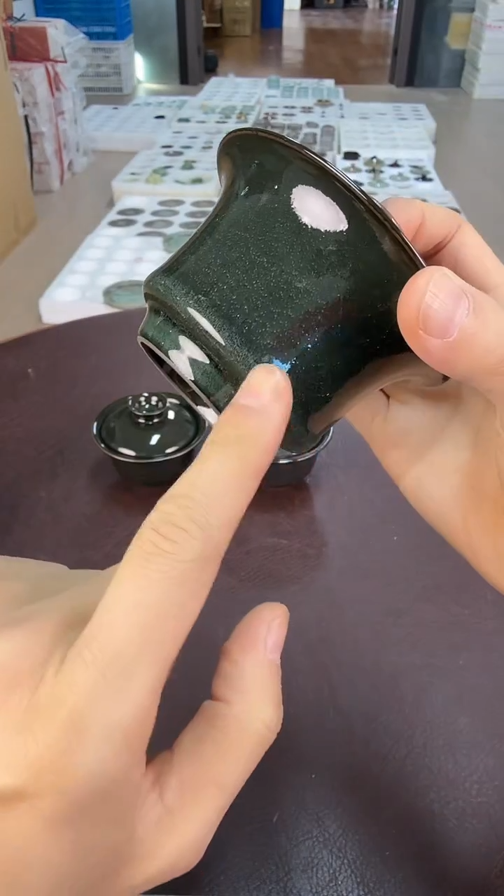 青瓷手工茶器包邮不带礼盒大马蹄