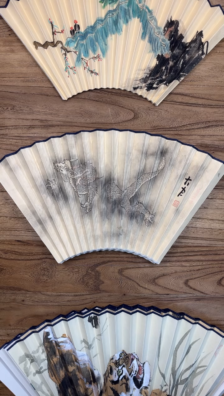 【闪购商品】扇子16方泽黎长物宣纸扇面