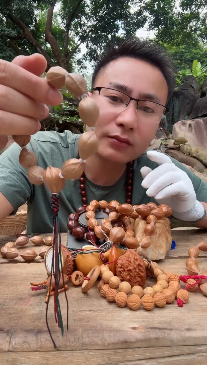 【闪购商品】橄榄核手串1624三面佛梅林铁核原生态串1280