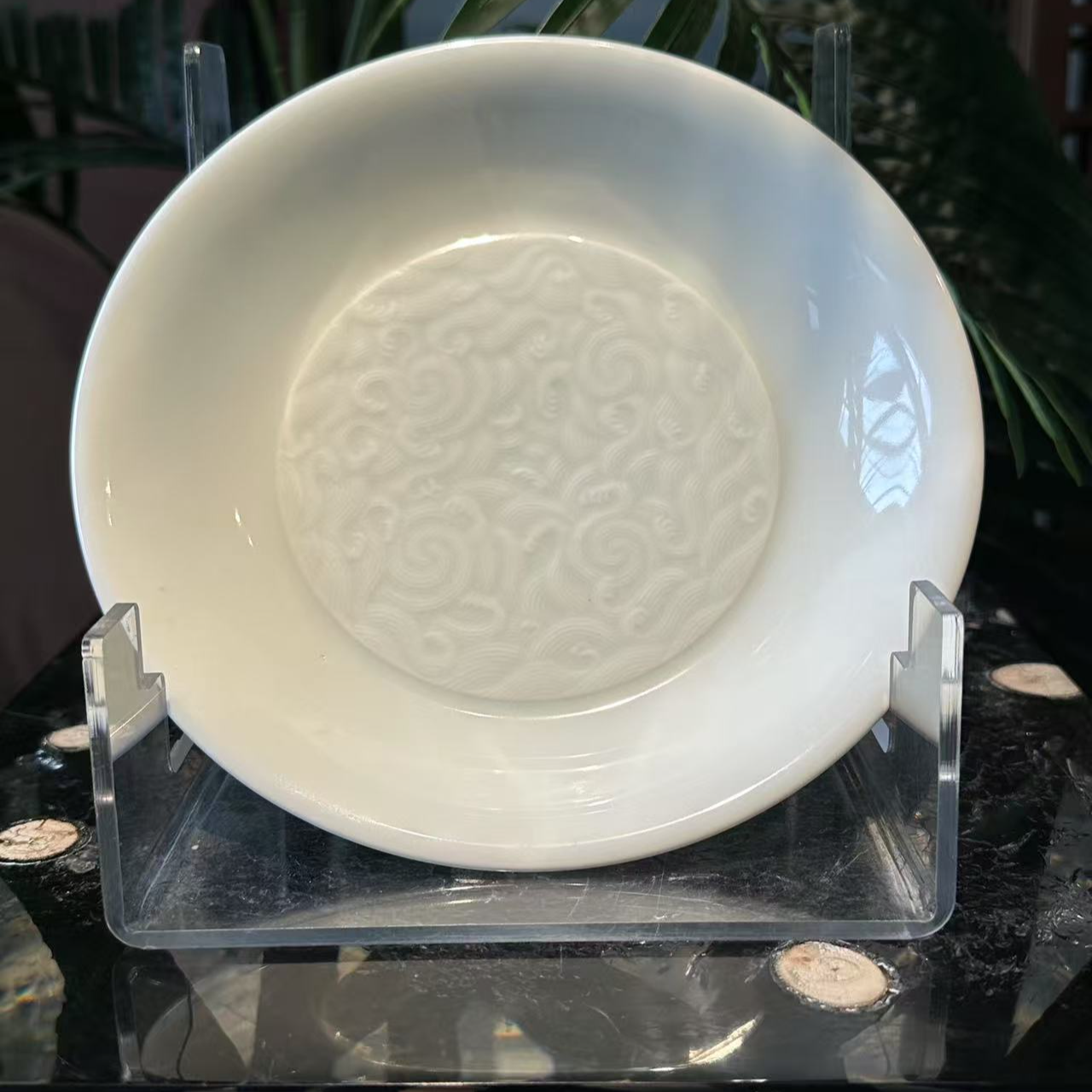 甄瓷CC丨8寸暗刻深盘（微瑕）