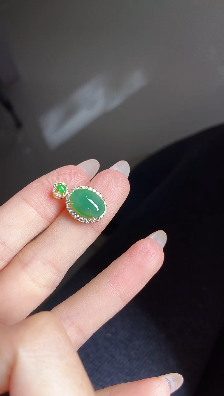 银S925镶嵌戒指翡翠12