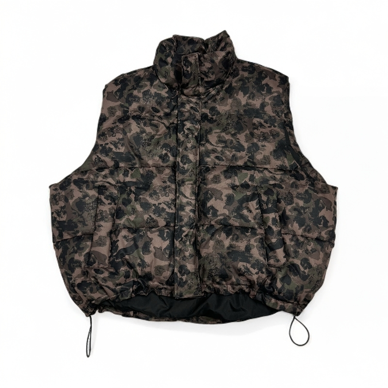 冬季新款男士保暖休闲高蓬松加厚保暖迷彩色棉服马甲11658