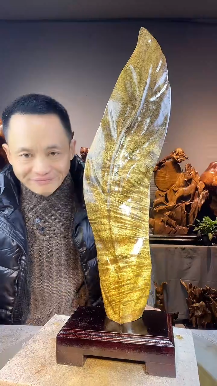 金丝楠心**现小叶桢楠随行摆件18