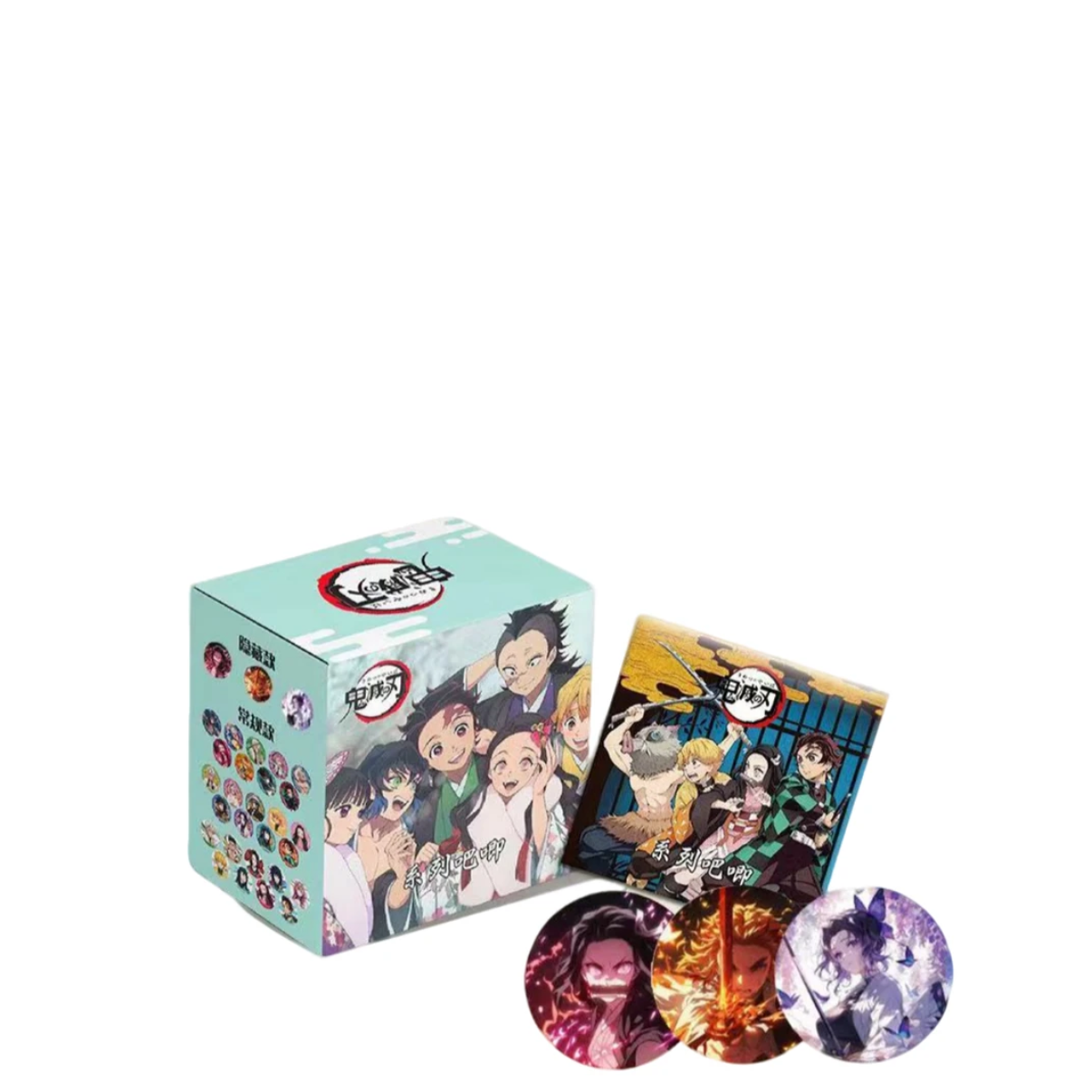 远古文创 二创鬼灭之刃吧唧 徽章 心跳卡牌