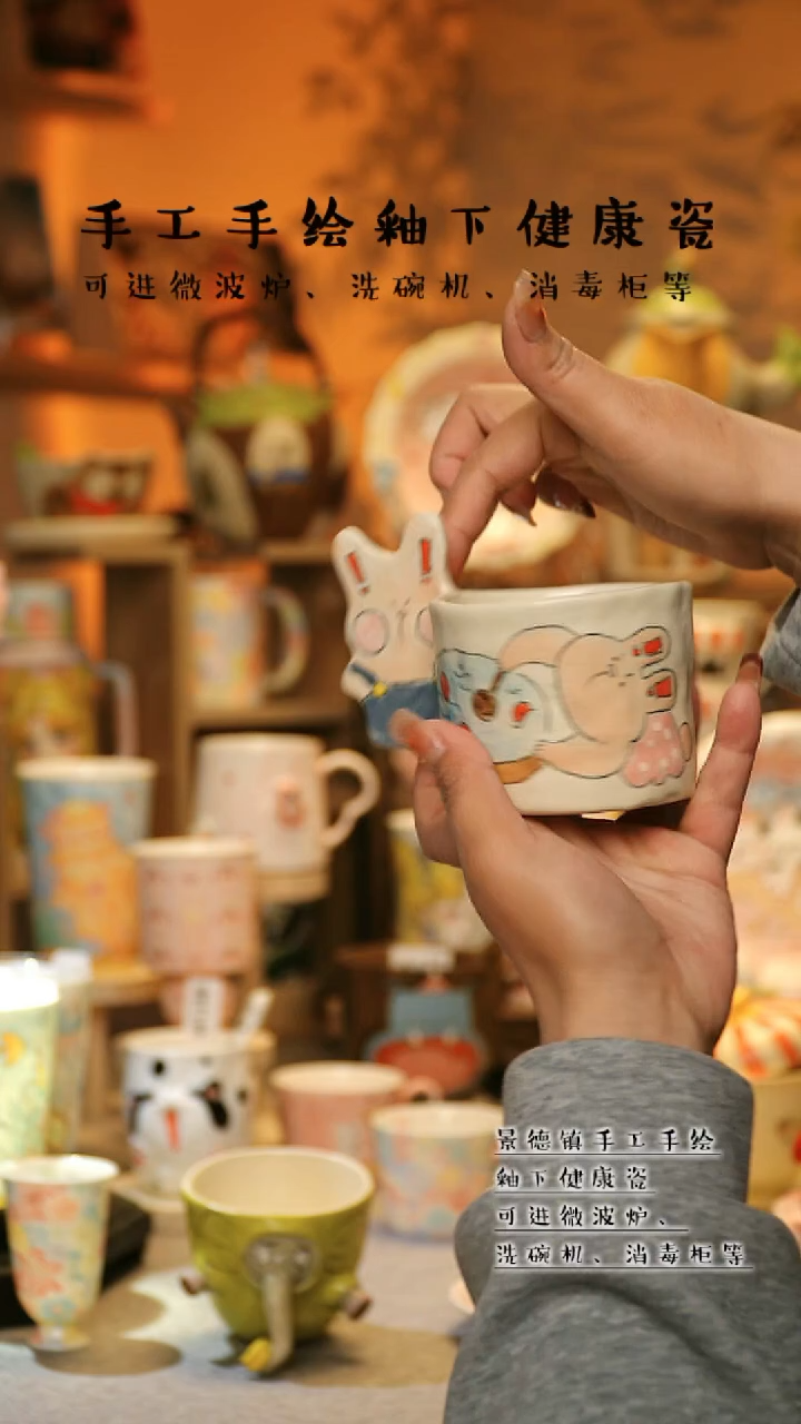 【闪购商品】杯景德镇高温釉下彩&A877