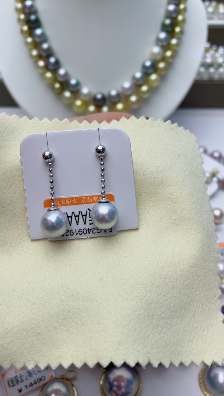 【闪购商品】海水珍珠耳饰银S925镶嵌W25