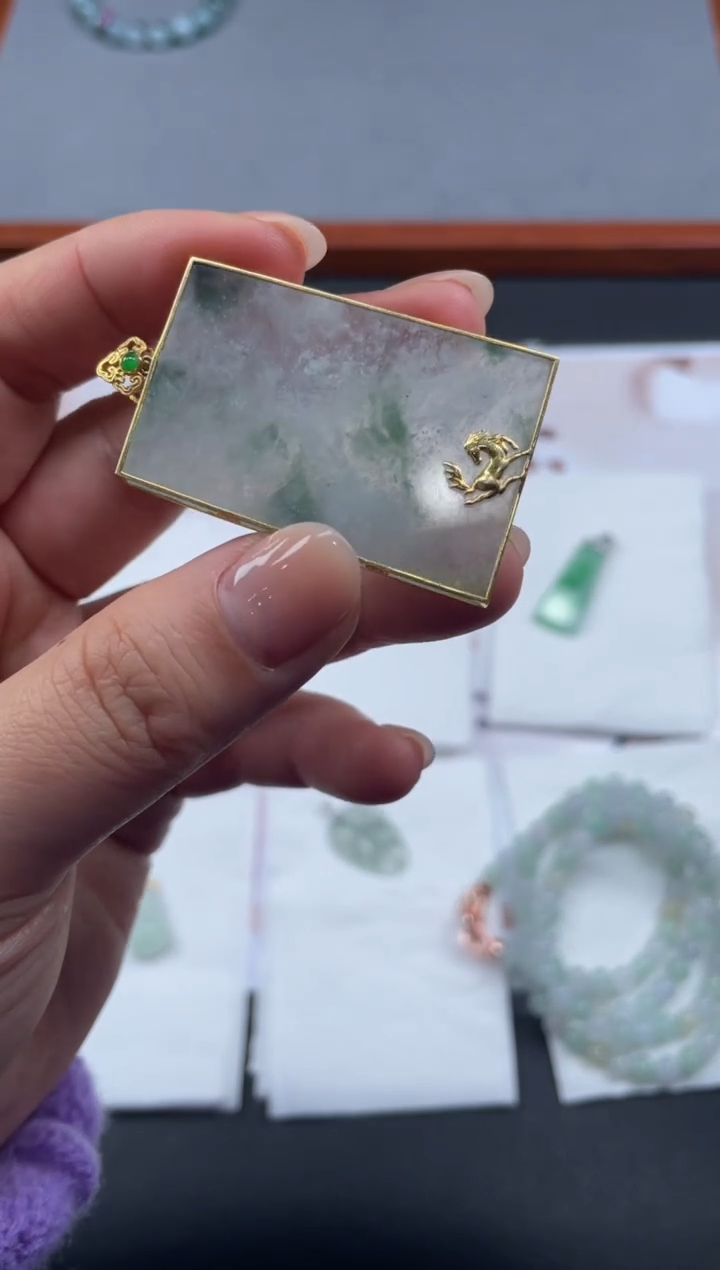 【闪购商品】定制翡翠18K金镶嵌02-20HDJT0143041