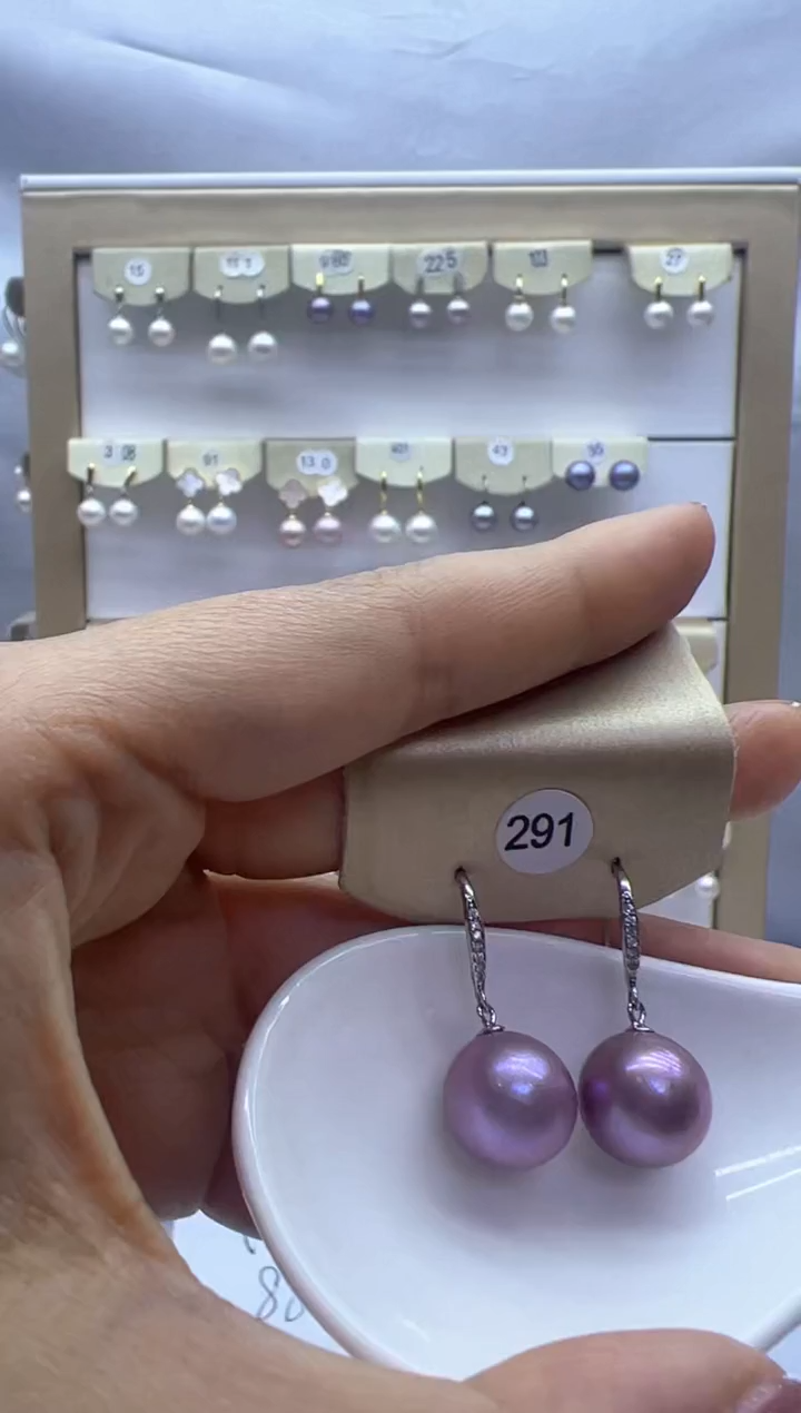 【闪购商品】淡水珍珠耳饰银S925镶嵌291