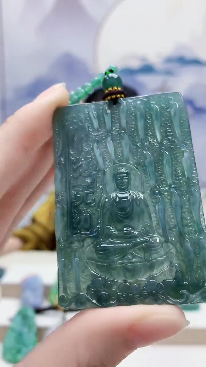 未镶嵌定制翡翠4852ry-毛货挂件14
