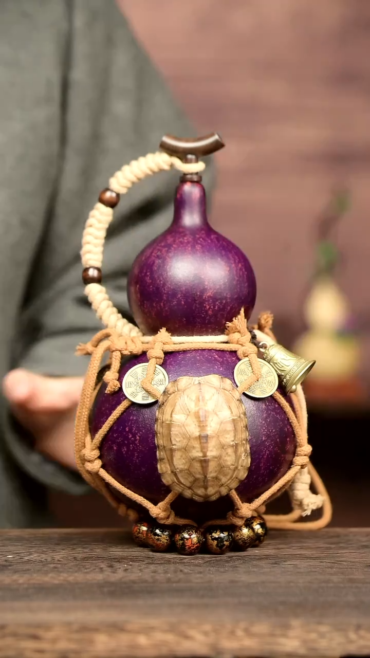 394号中药煮色  900ml左右 大漆葫芦水壶/酒壶 一物一拍