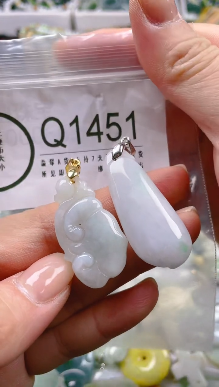 【闪购商品】翡翠颈饰未镶嵌/Q/翡翠A货一图一物