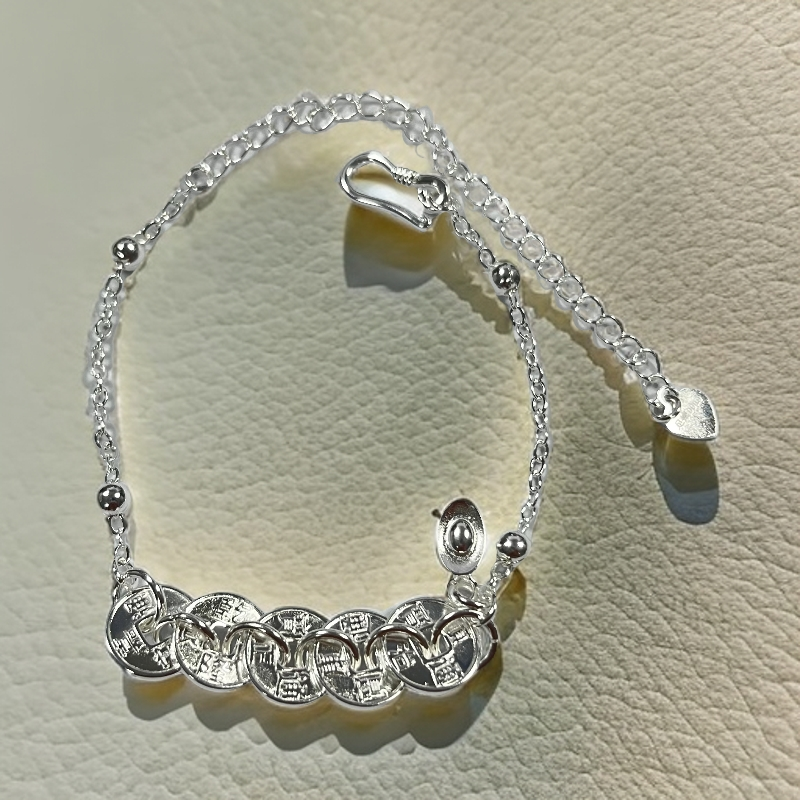 足银脚链 元宝民族风优雅百搭设计款脚链