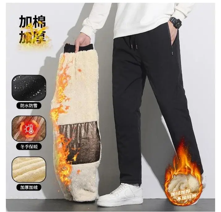 【升级石墨烯护膝】保罗加绒加厚防风防水男女同休闲棉裤2404