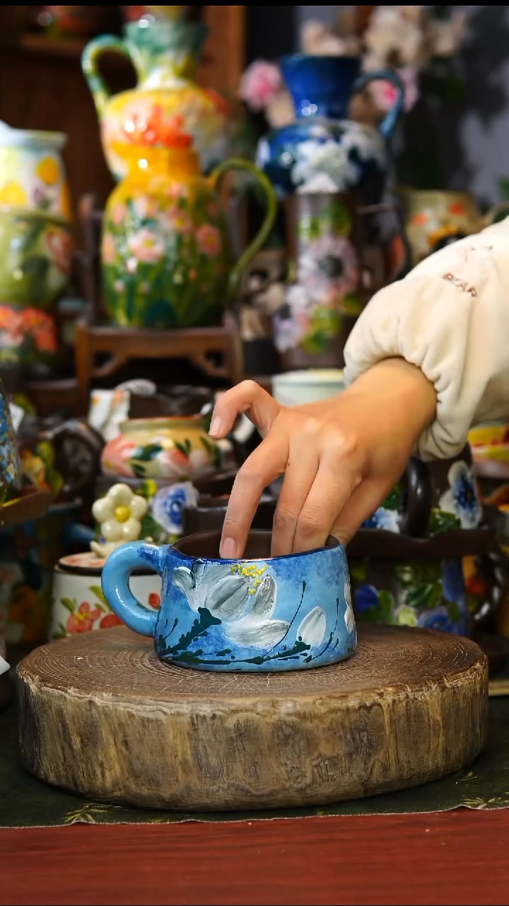 陶瓷107景德镇手工手绘釉下彩