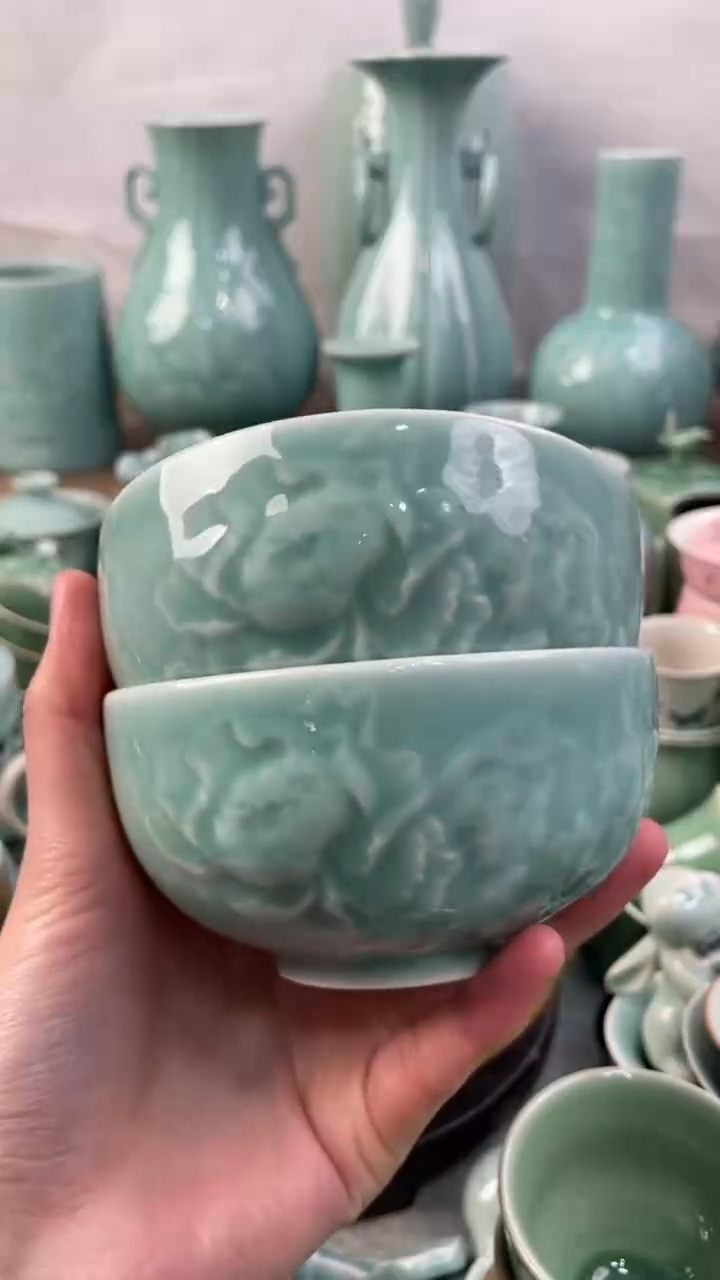 【闪购商品】2个 正品 慧仙青瓷 慧仙底款