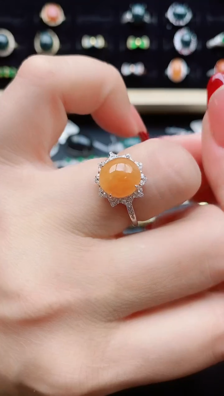 【闪购商品】翡翠戒指银S925镶嵌12121