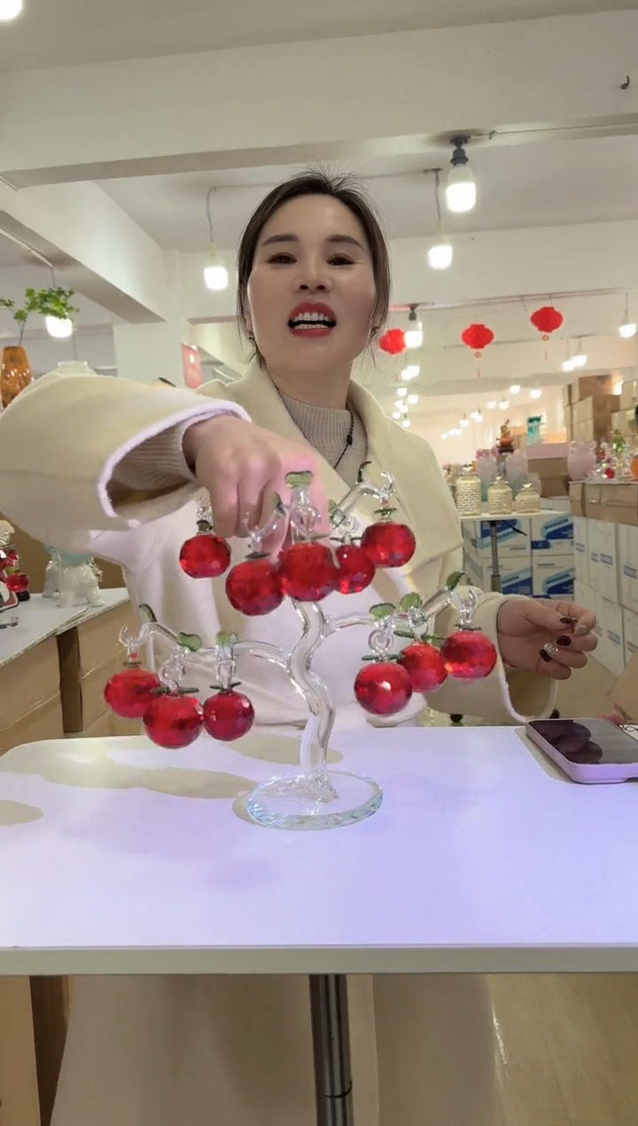 【闪购商品】无铅玻璃12挂美全花器-c-早