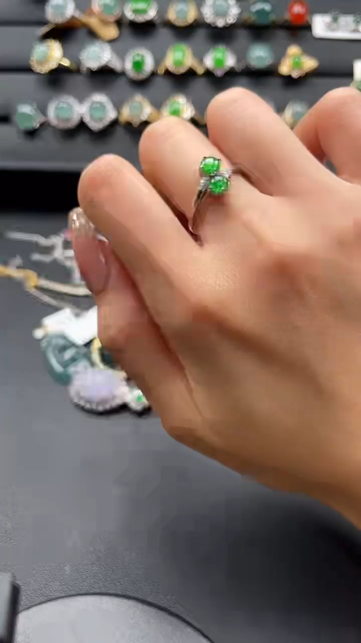 【闪购商品】翡翠戒指银S925镶嵌4764574