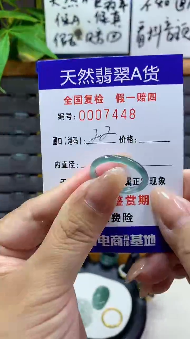 【闪购商品】翡翠戒指未镶嵌       7448