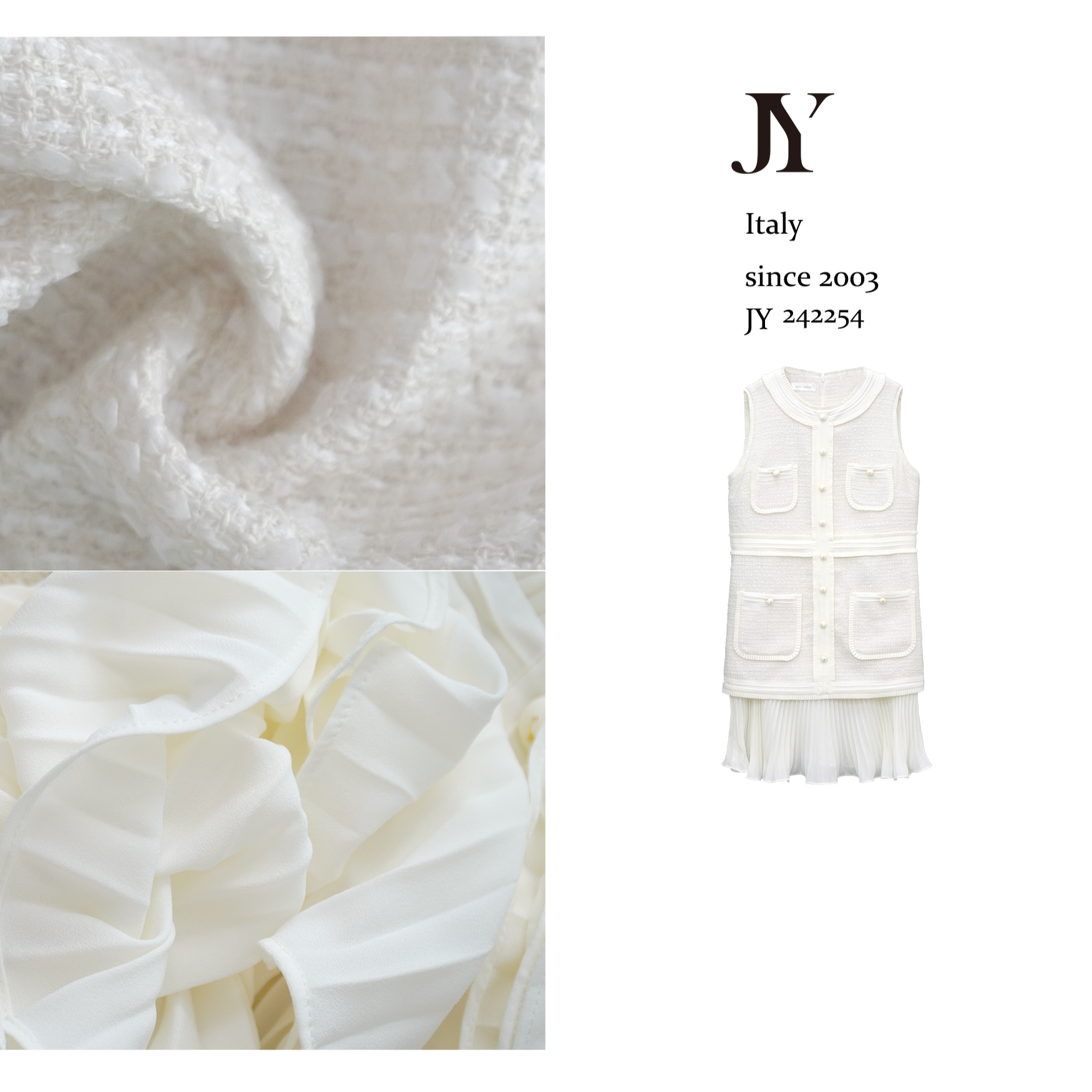 JY 2025新款秋冬重工气质小香风外套连衣裙套装JY873-874-875-876