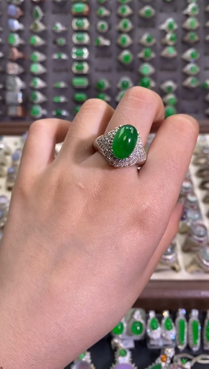 未镶嵌戒指翡翠天然缅甸A货翡翠未镶嵌 粉丝福利