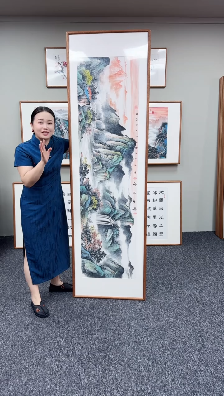 国画宝地生金210*60手绘作品
