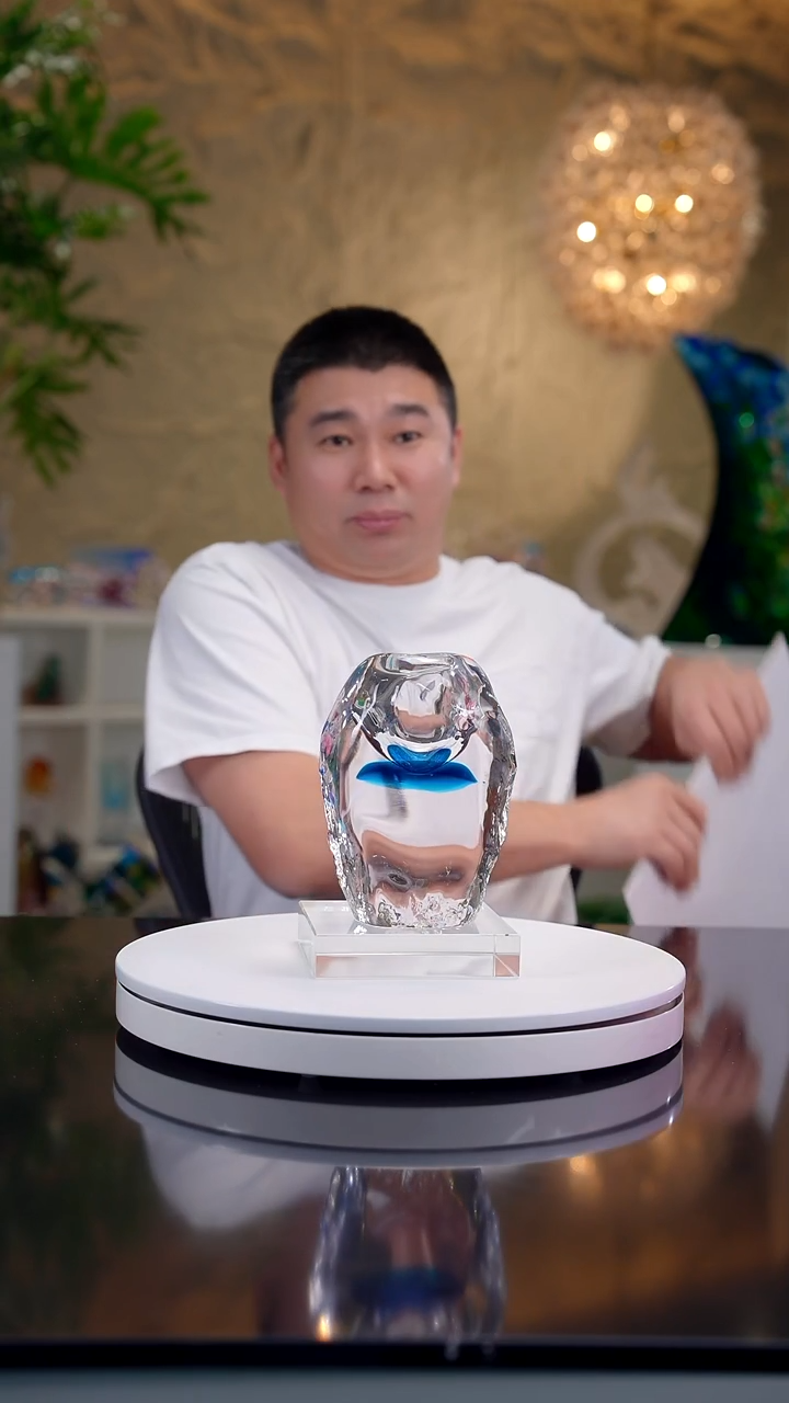 手工艺品琉璃蓝色设计款香薰瓶