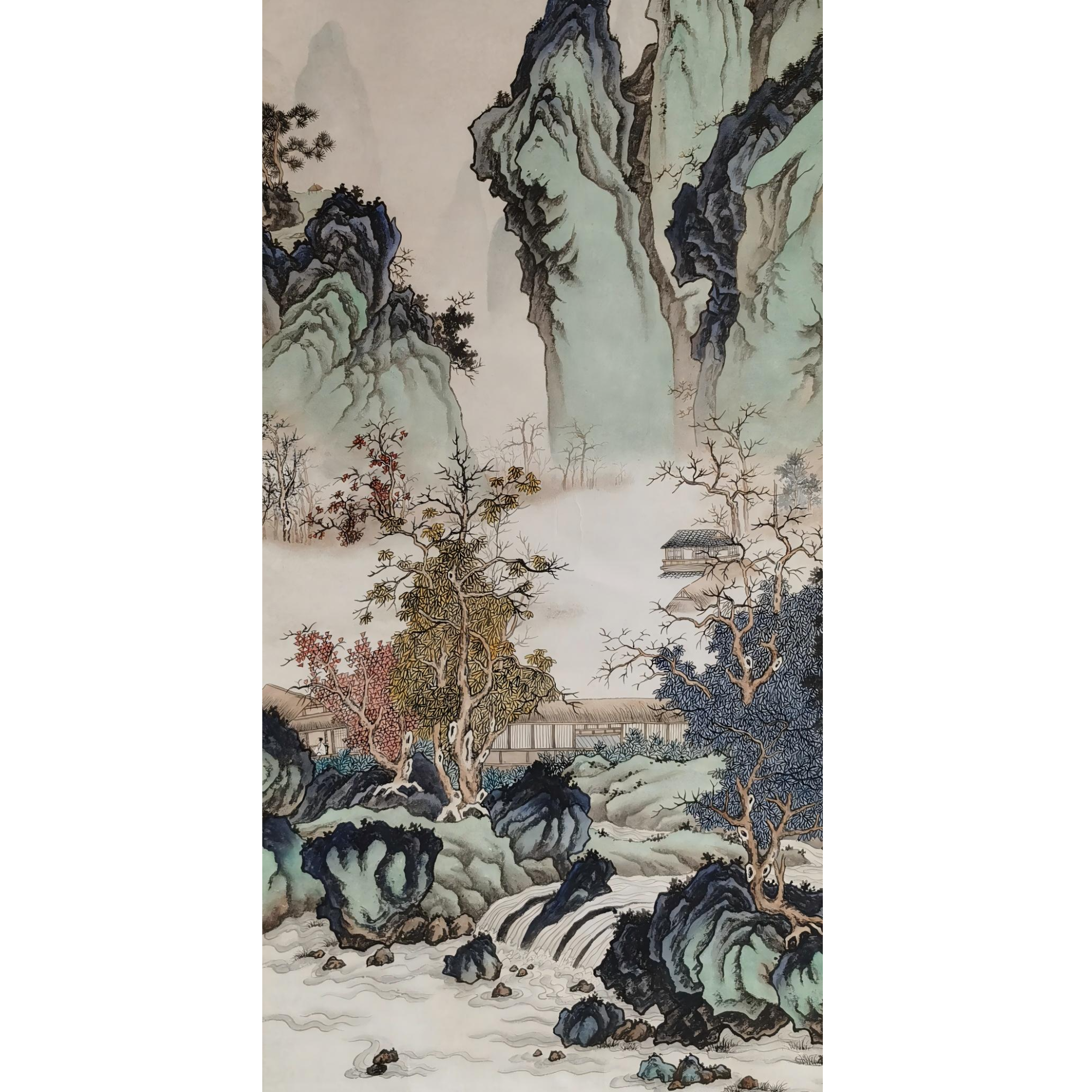 【辽拍】V250709-2-156《山水》（4.3平尺) 纸本镜片 DD26